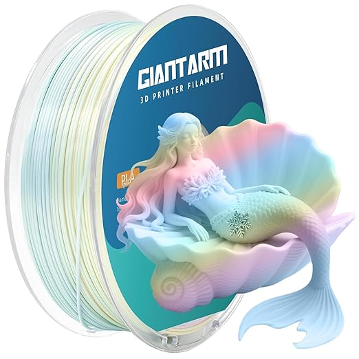 GIANTARM 3D Printer Filament Silk PLA, 1.75mm Gradient Rainbow PLA Color - Image 8