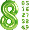 Light Green Foil Number 8 Balloon 40 Inch, Helium Mylar Eight Number 8 18 28 38 by Upgesy