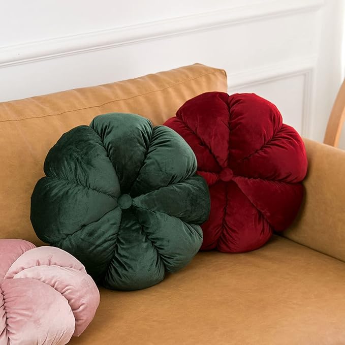 Flower Pillow Cushion Round Decorative Throw Pillow - Image 3