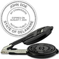 MaxMark Insert Only for Notary Seal Round Embosser for Delaware State by Maxmark