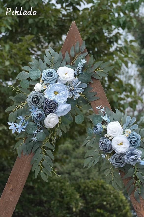Faux Flower Swag Set of 2 for Wedding Welcome Signs Floral Swag Wedding - Image 3