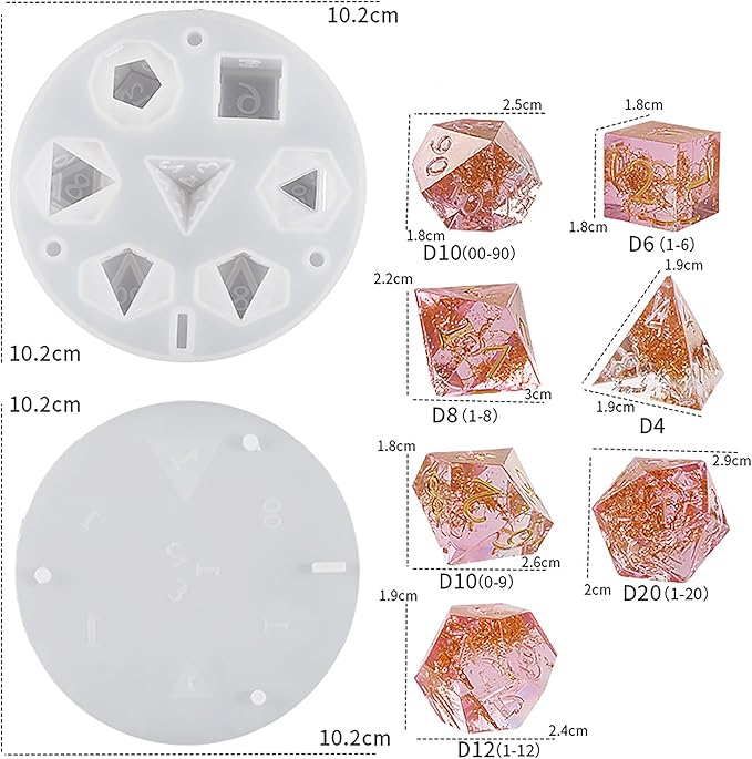 7 Cavities Dice 3D Silicone Mold - Image 2