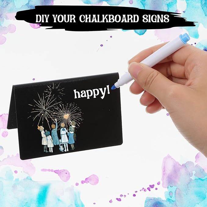 40 Pcs Food Labels for Party Buffet, 3 x 4 Inches Mini Chalkboard Signs - Image 3