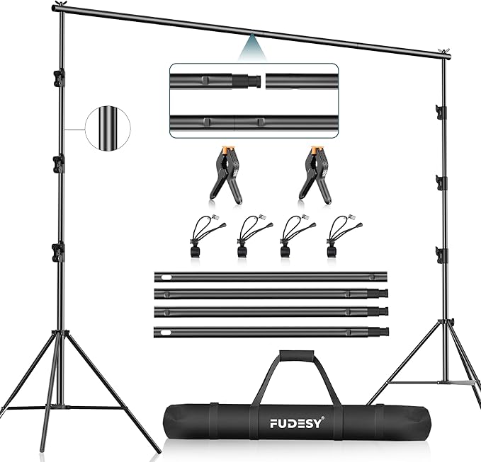 FUDESY Photo Video Studio 10 x 10Ft Heavy Duty Adjustable Backdrop Stand by FUDESY