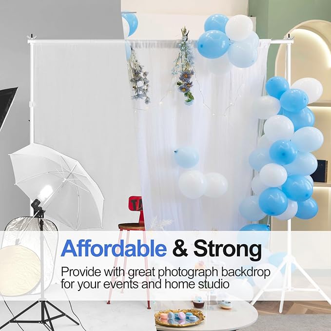 EMART Backdrop Stand 10x7ft Photo Studio Adjustable Background Stand Support kit - Image 6