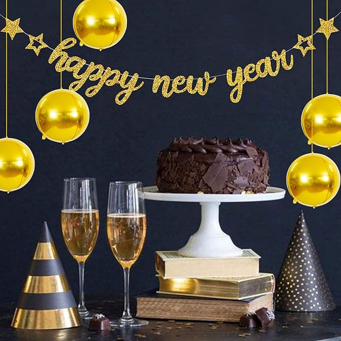 10 pcs Gold 4D balloon, 10 inch Foil Mylar Sphere Balloon - Image 5