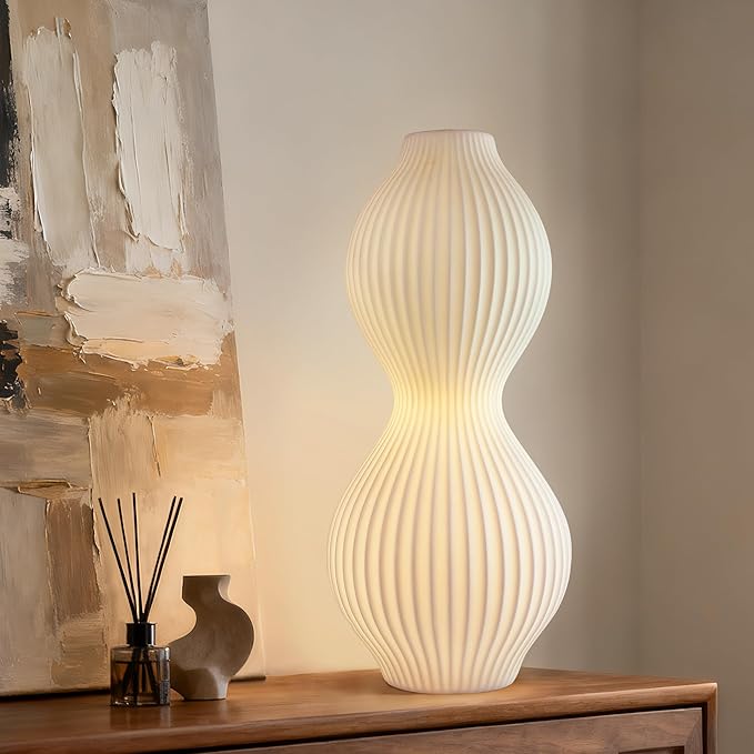 RONDURE 15.8" Modern Ceramic Table Lamp, Modern Bedside Lamps by RONDURE