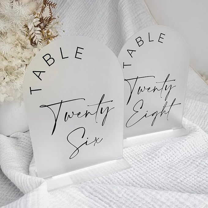 JINMURY Frosted Arch Wedding Table Numbers 1-30 - Image 6