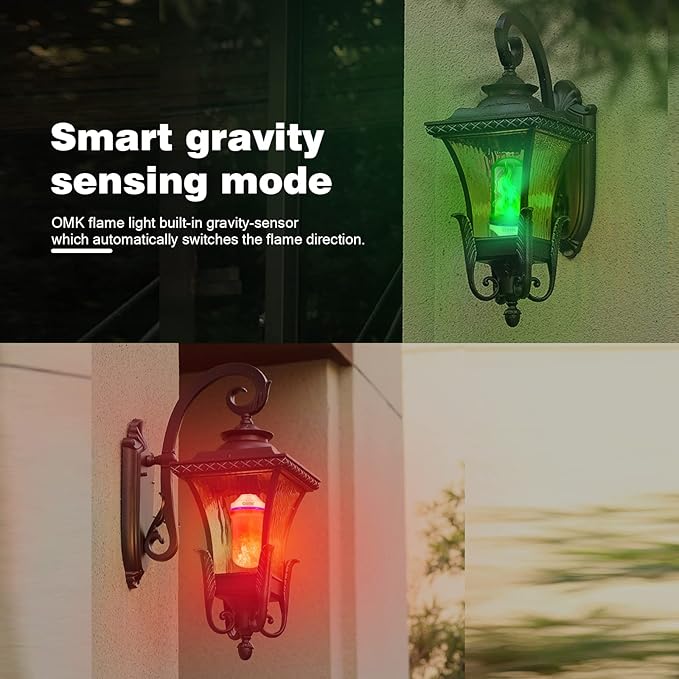 OMK - LED Christmas Decorations Flame Effect Light Bulbs - Upgraded 4 Modes - Image 3