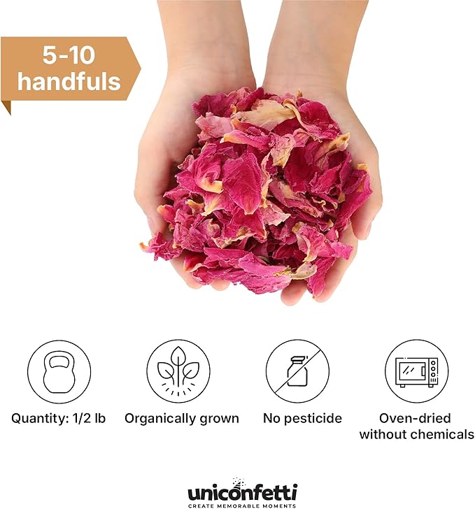 Dried Flower Red Peony Biodegradable Confetti - Image 2