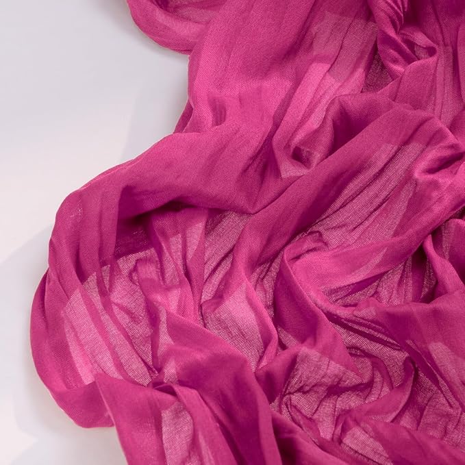 Hot Pink Cheesecloth Table Runner 4 Pack Fall Table Runners Boho Gauze 120 - Image 3