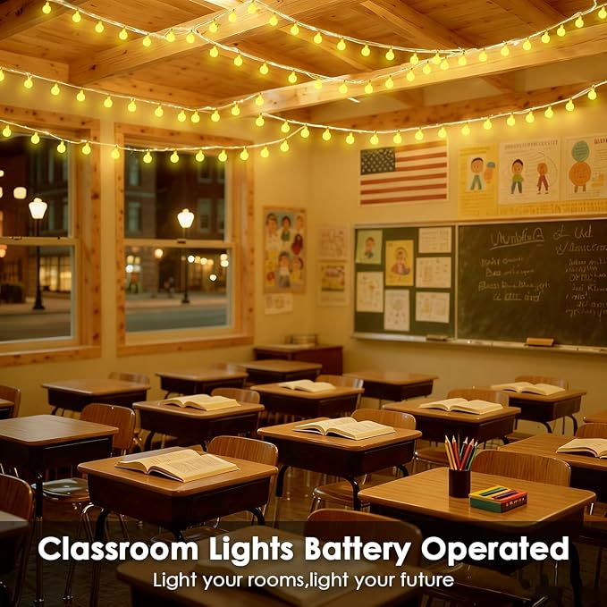 2 Pack Battery Operated String Lights - 52FT 120 LED Globe Fairy Lights - Image 2