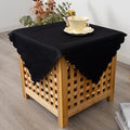 Small Square Black Tablecloth 24 x 24 Inch Polyester Fabric Washable Table by YZKITM