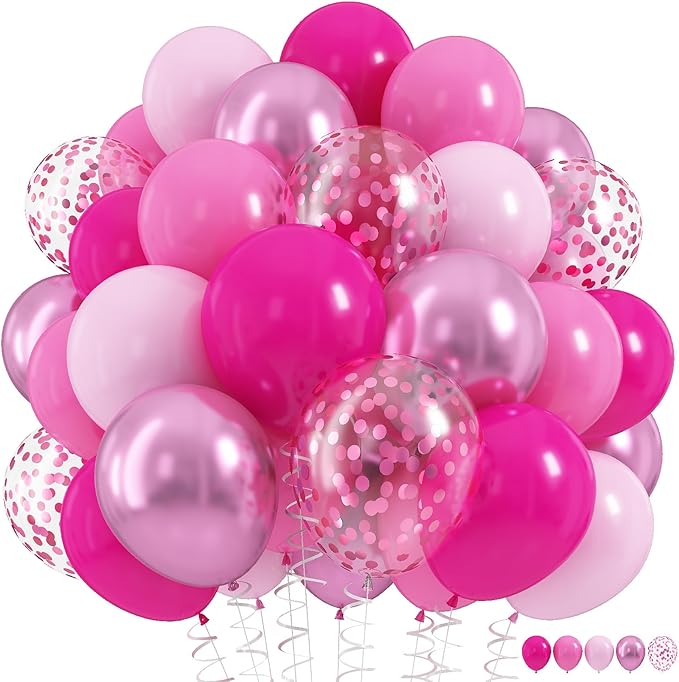 Hot Pink Balloons Set by HILAVO
