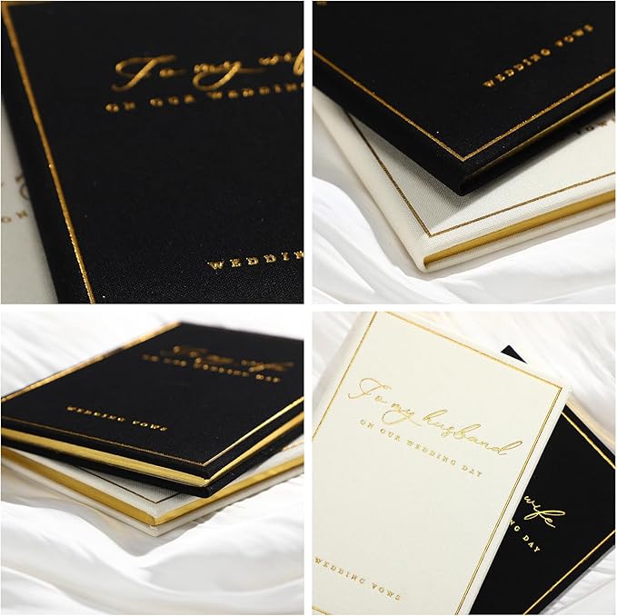 2 Pcs Wedding Vow Books His and Her to Husband Wife Wedding Must Have Registry - Image 5