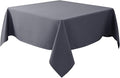 Biscaynebay Textured Fabric Square Tablecloths 60x60 Inch, Dark Grey Water by Biscaynebay