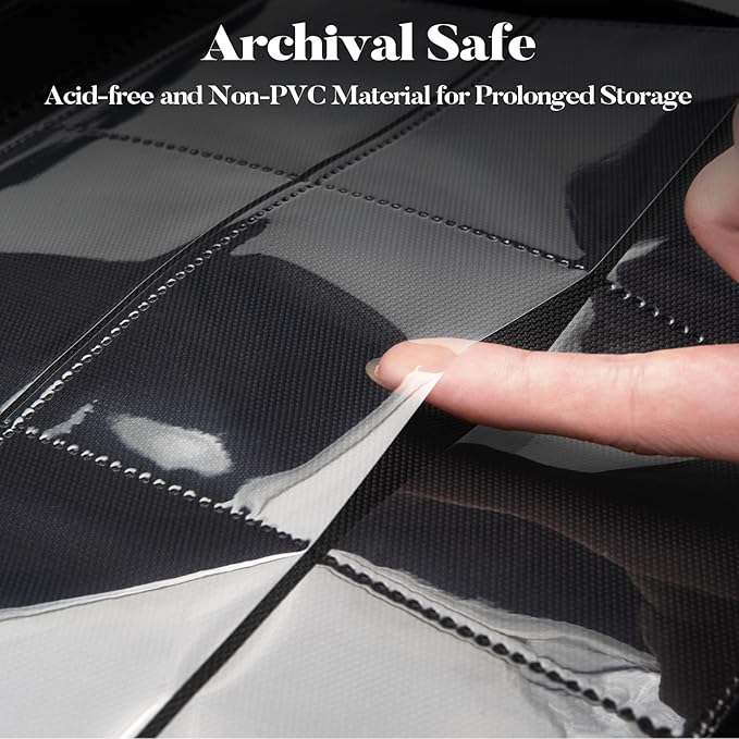 9 Pocket Trading Card Binder -Zipper PU Cover Card Album, Sturdy 360 Loading - Image 4