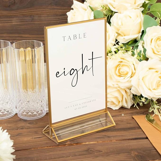 HOODO 8 Pack 5x7 Acrylic Table Number Holders - Image 6