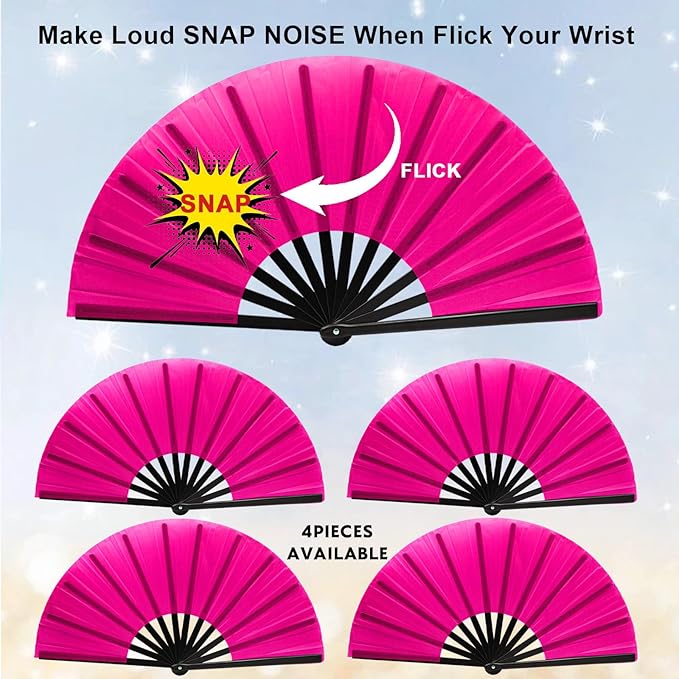 13inch Large Rave Fan Popping Clacking Fans - Image 4