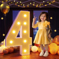 Marquee Numbers 3 Feet Tall Large Light Up Numbers 4th 14th 24th Four Ever by Letsmakeitimpressive
