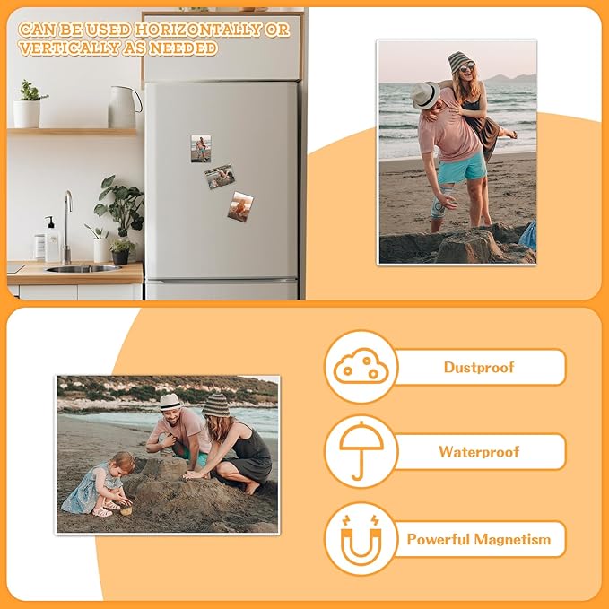 VNDUEEY 15 Pack Magnetic Picture Frames 2.5x3.5, Reusable Pocket Photo Frames - Image 4
