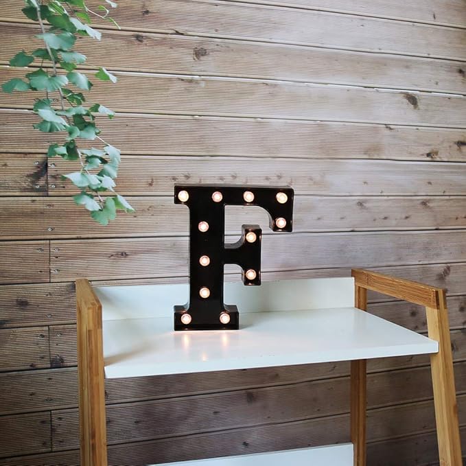 OYCBUZO Light Up Black Alphabet Marquee Letters Sign LED Marquee Number Lights - Image 3