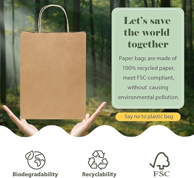 GSSUSA 12000 Pack 8x4.25x10 Inch Paper Bags - Image 9