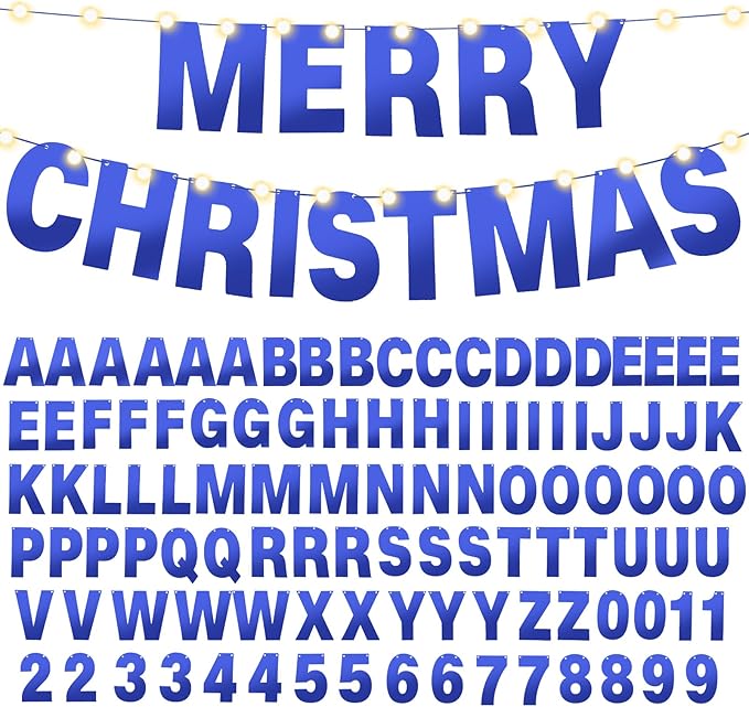 TaoBary 112 Pcs DIY Letter Custom Banner Glitter Customizable Banner Kit - Image 8