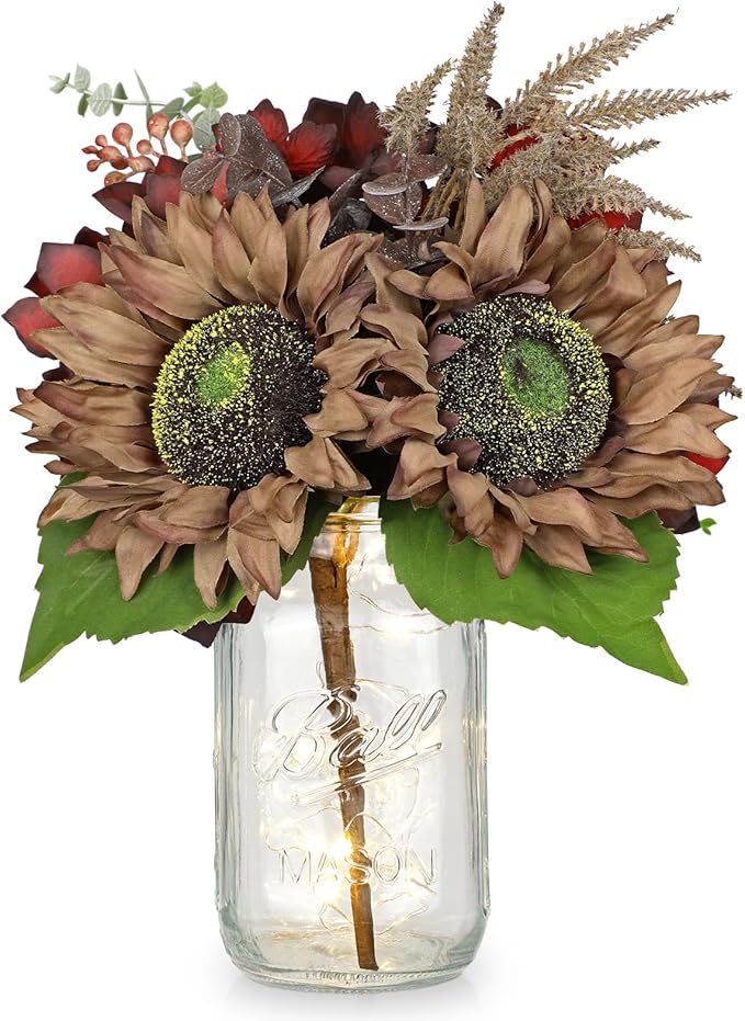 Silk Sunflowers Artificial Flowers by Oairse