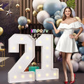 imprsv 3FT Marquee Numbers 21, Light Up Numbers by Letsmakeitimpressive