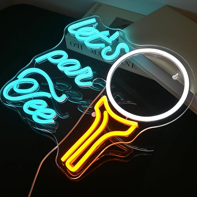 Let's Par Tee Neon Sign Golf Club Led Neon Lights - Image 6