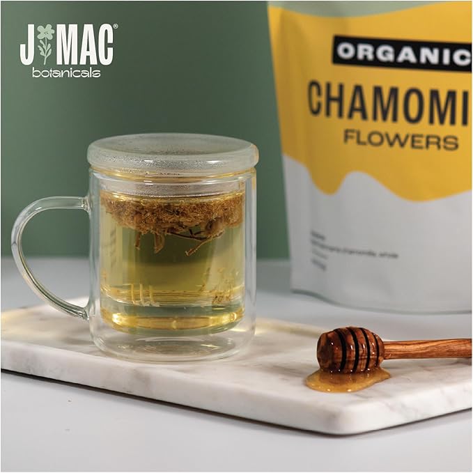 J Mac Botanicals, Organic Chamomile Flowers, Certified USDA Organic. Whole - Image 3