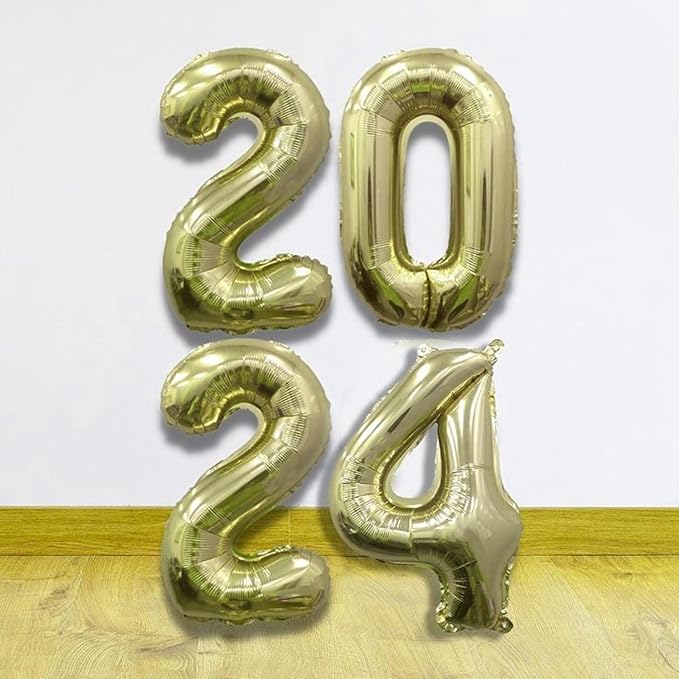 40 Inch Numbers 4 Light Gold Large Balloon Digital 4 - Image 3
