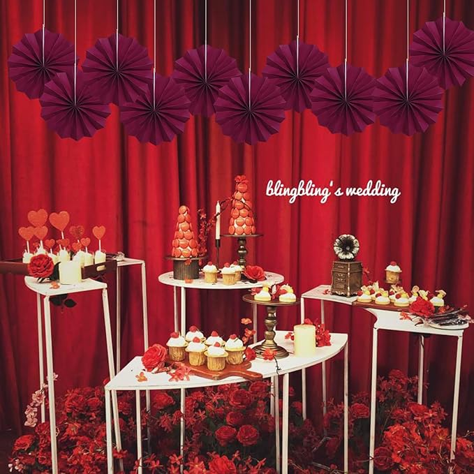 Red Party Decorations, Paper Decorations - Image 4
