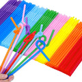 Tomnk 300pcs 10.3 Inches Disposable Flexible Bendy Drinking Straws Plastic by TOMNK