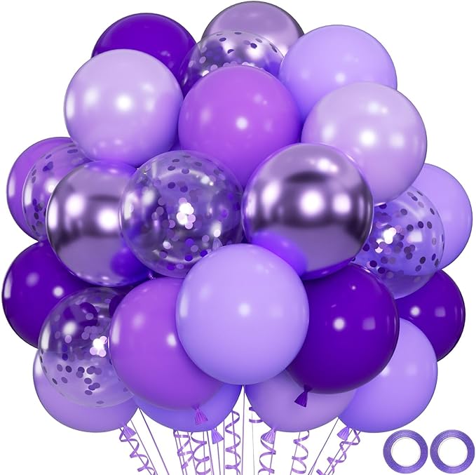 100pcs Purple Balloons by OWPFJG