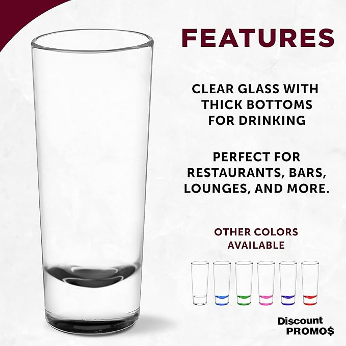 DISCOUNT PROMOS Cordial Shooter Shot Glasses 2 oz. Set of 10, Bulk Pack - Image 2