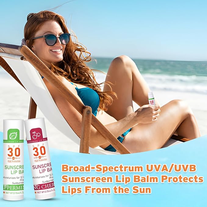 SPF 30 Lip Balm with Sunscreen, 8 Pack - Image 7