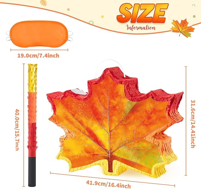 WERNNSAI Fall Leaf Pinata - Image 3