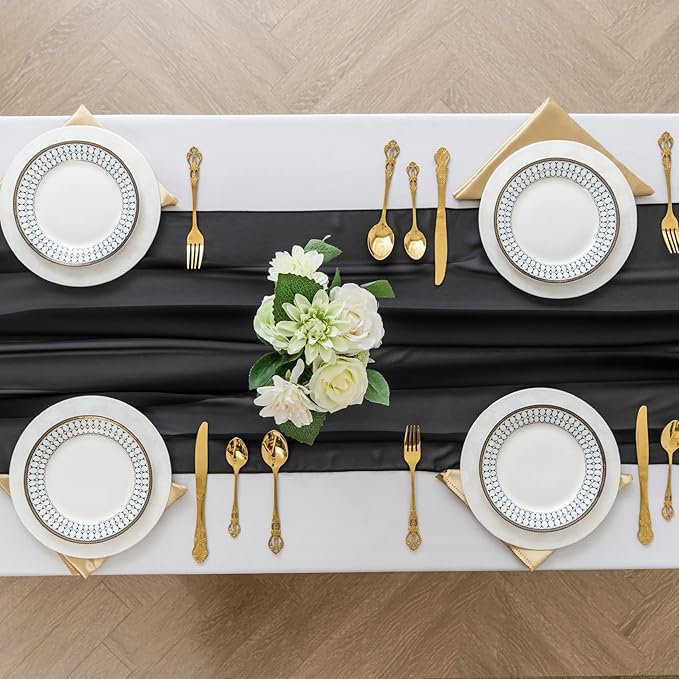 6Pack 9ft Chiffon Table Runner 14x108 Inch Sheer Romantic Table Runner - Image 3