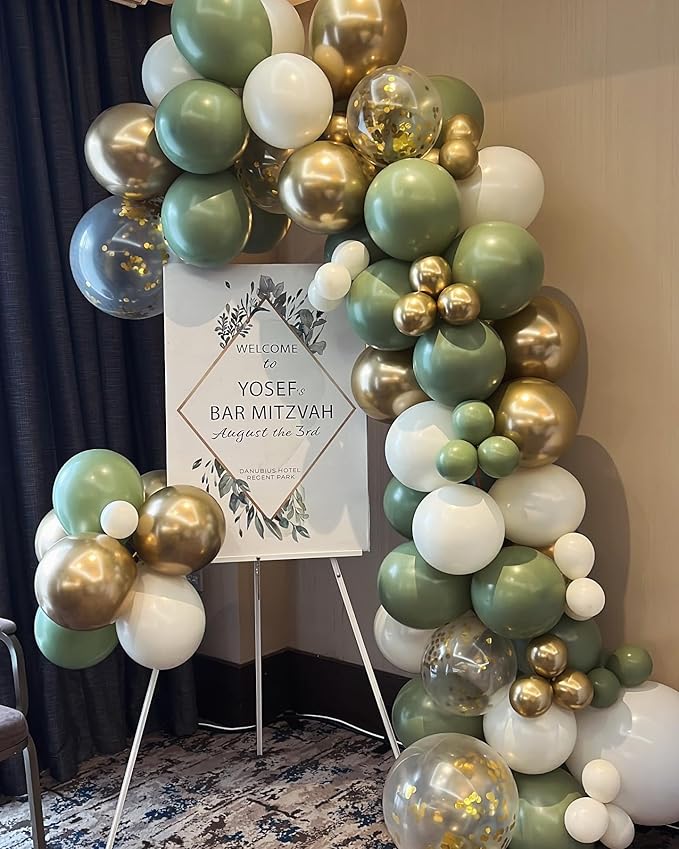 Paready Sage Green and Dusty Blue Balloon Set - Image 6