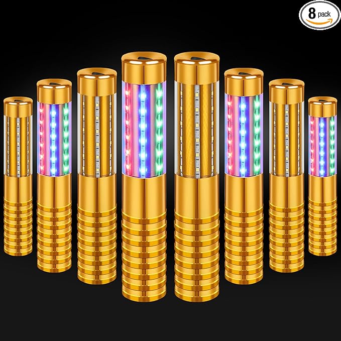 8 Pieces RGB LED Strobe Baton Light Rechargeable Bottle Service Sparklers Stick by Unknown