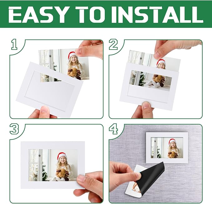 Soaoo 60 Pcs Magnetic Picture Frames Wallet Size 2.5 x 3.5 Inches Reusable - Image 4