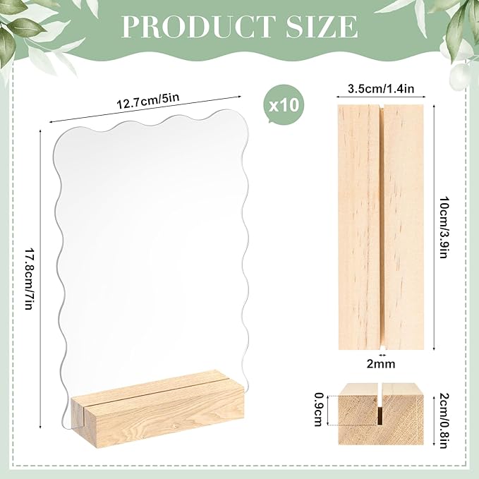 10 Pack 5x7 Inch Scalloped Acrylic Sign Blank Acrylic Sheets - Image 2