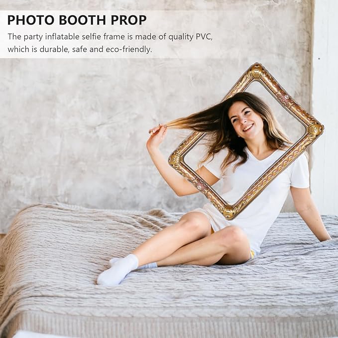 TENDYCOCO 1Pc Inflatable Frame Beautiful Selfie Picture Frame Chic Photo Booth - Image 6