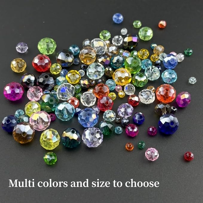 200pcs 6mm Crystal Glass Beads for Crafts Faceted Rondelle Glass Beads for - Image 5