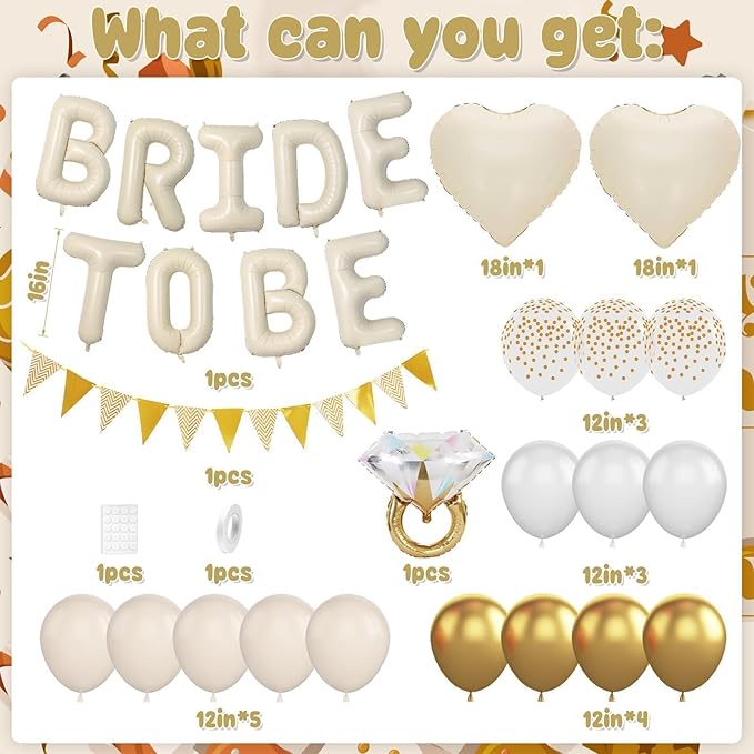 Sand White Bachelorette Party Decorations, Nude White Bride To Be Bridal Shower - Image 2
