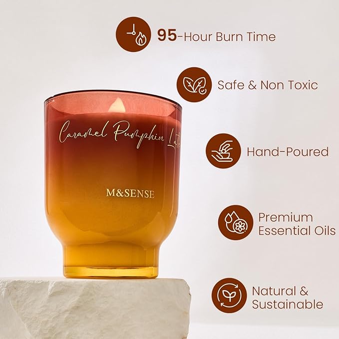 M&SENSE 16.6oz Natural Soy Large Jar Candle - Image 2