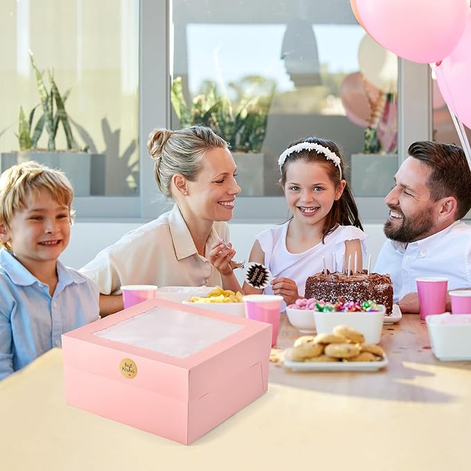 12Pcs Cake Boxes, Large Disposable Cake Carrier Container - Image 5
