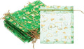 PATIKIL 100 Pcs 5x7 Inch Heart Printed Organza Bags by PATIKIL